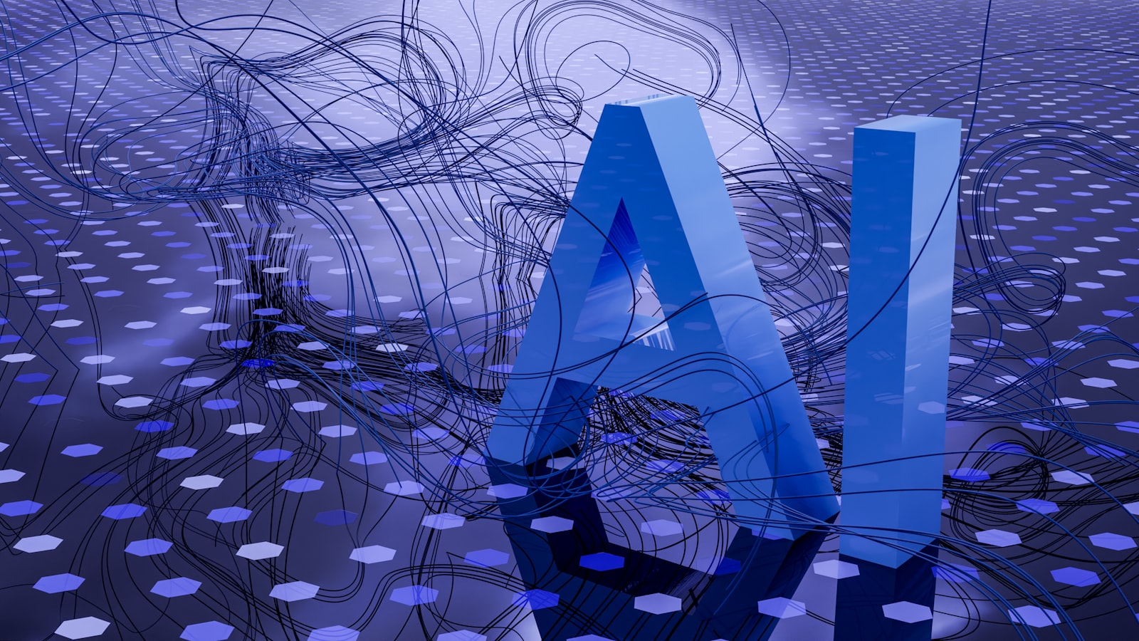 Абстрактна візуалізація AI і нейронних мереж
