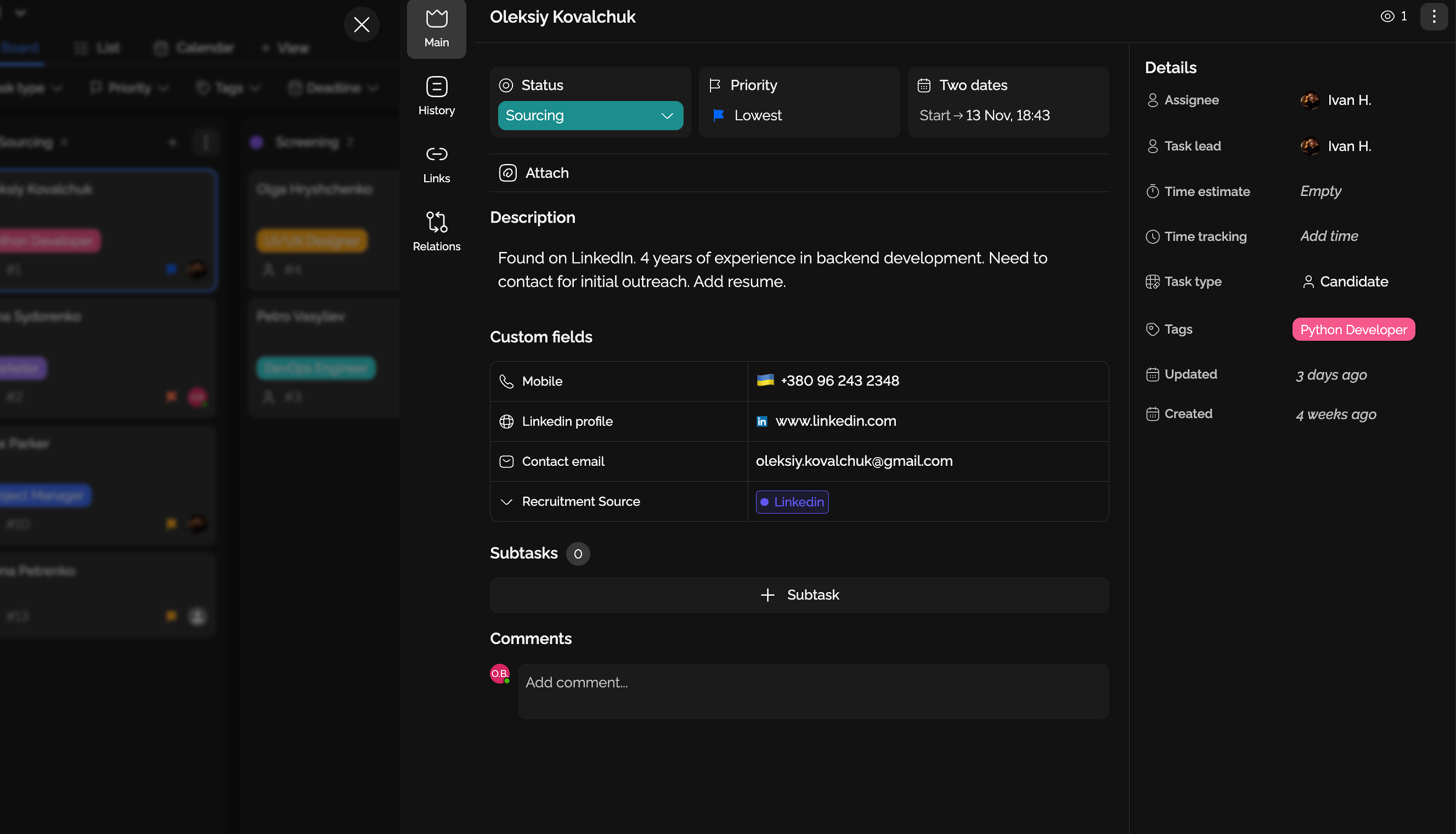 Custom Fields for Your Tasks