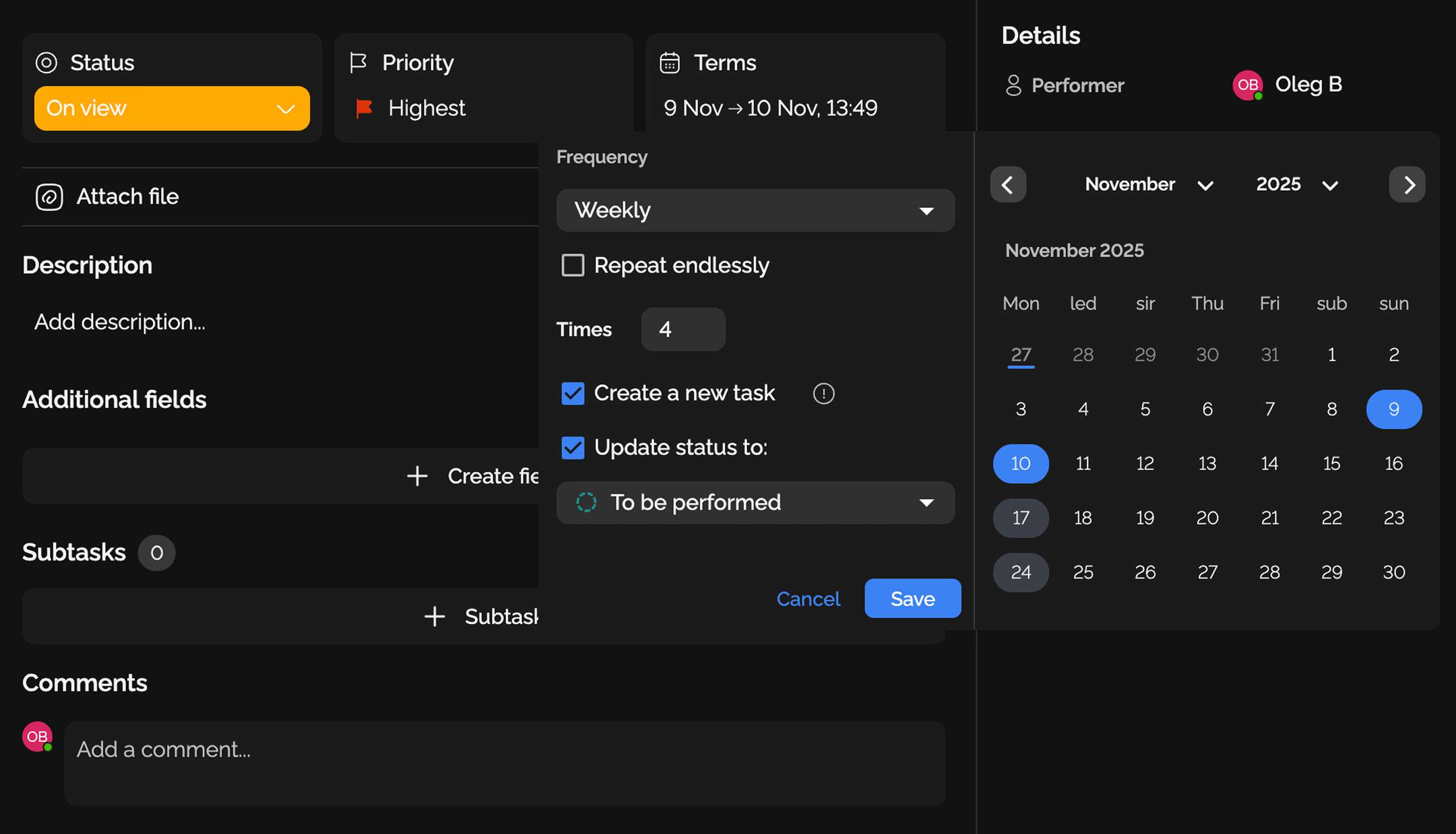 Recurring Tasks Without Extra Effort